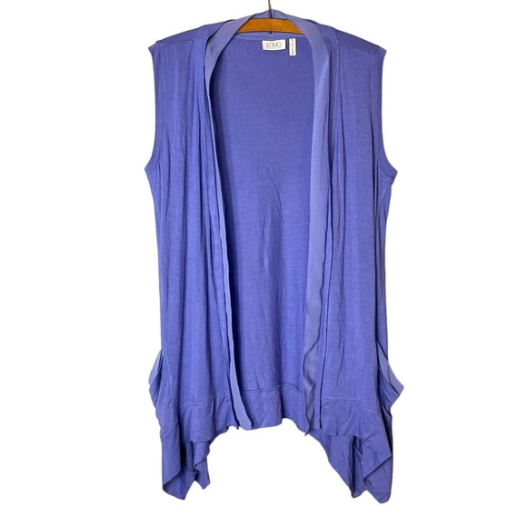 LOGO by Lori Goldstein Tops - LOGO Lori Goldstein Women’s Open Front Cardigan Vest Size Small